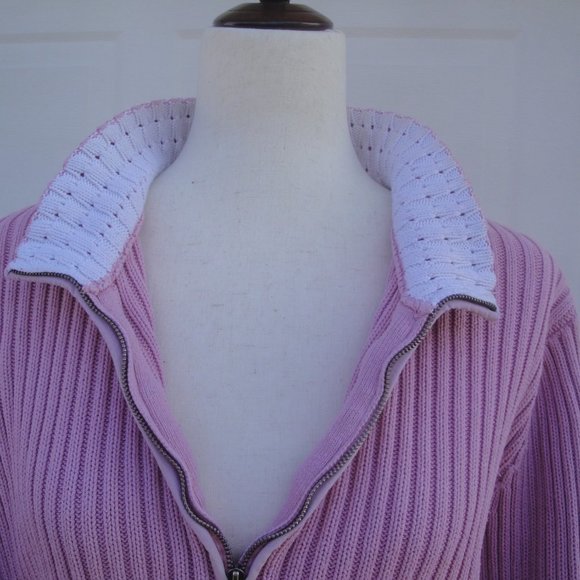 Van Heusen Quarter Zip Knit Sweater Women's Size XL - Picture 3 of 10